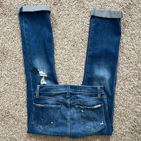 Hudson Blair high rise straight crop distressed jeans size 24 - Picture 4 of 7